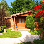 Cabaña con barbacoa